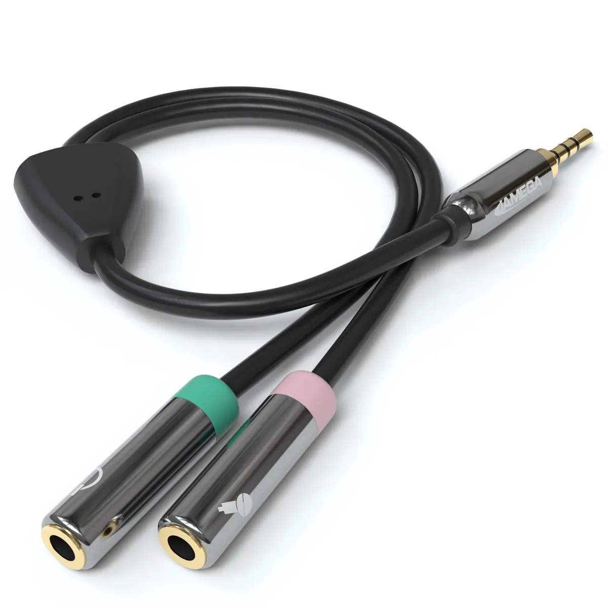 AUX Splitter - Stecker auf 1x Mic 1x Audio 0,2m