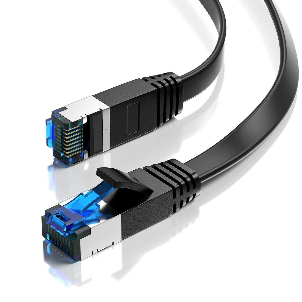 CAT 7 Patchkabel FLACH - Schwarz - Variante