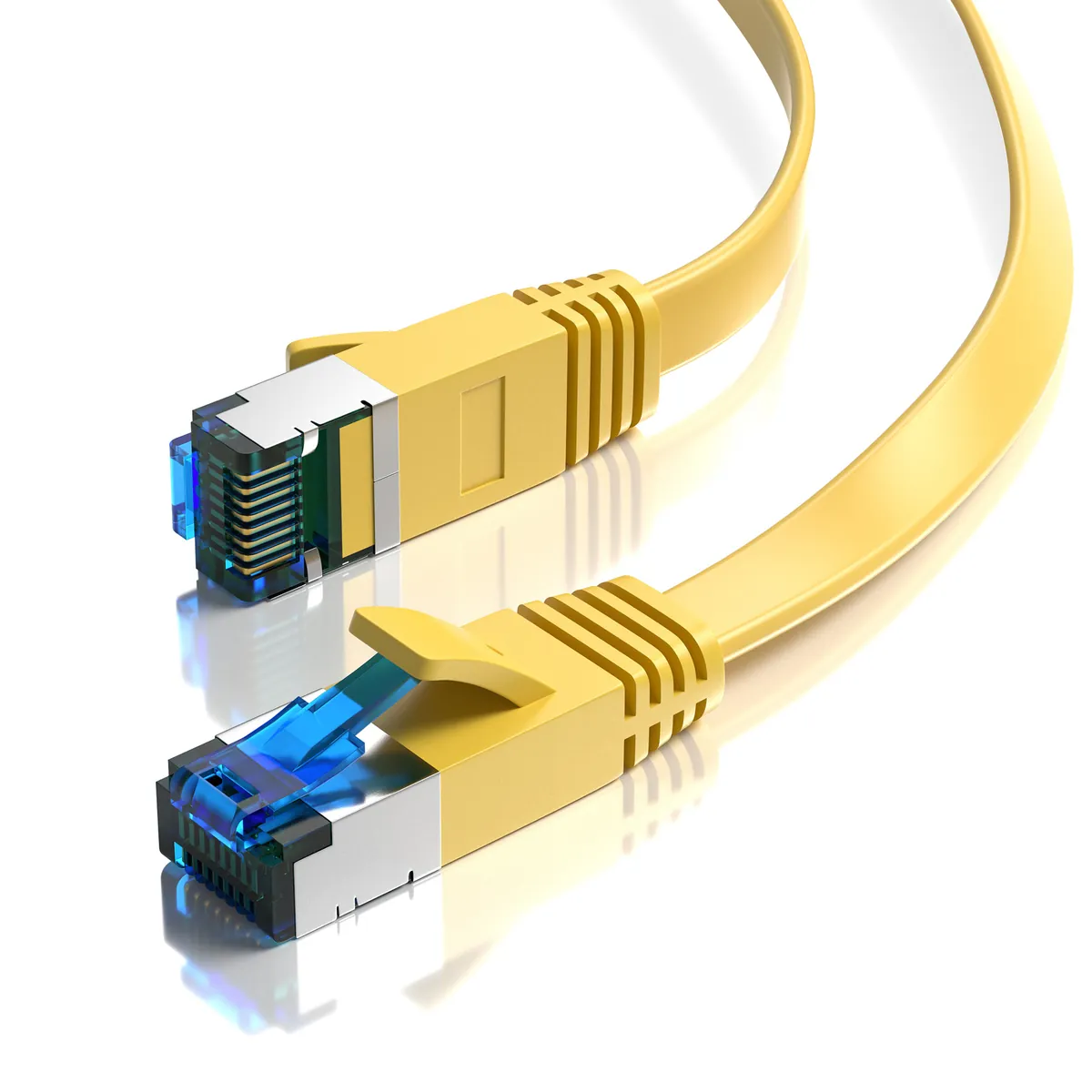 CAT 7 Patchkabel FLACH - GELB - Variante