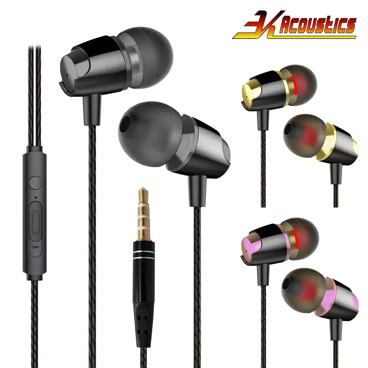 In-Ear Kopfhörer R4 – Mega Bass Klang, kabelgebunden + Hardcase