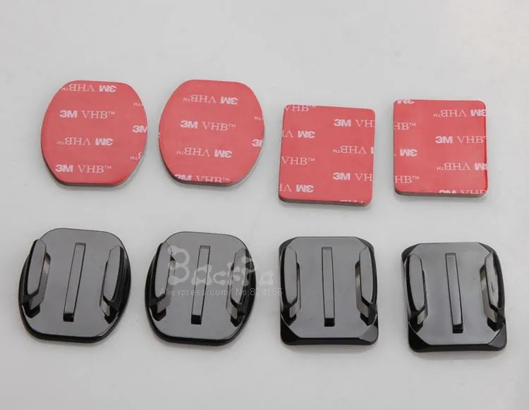 1 Set Flat Adhesive and Curved Adhesive Helmet Mount For SJ4000 SJ5000 for GoPro Hero 3 4 Accessories