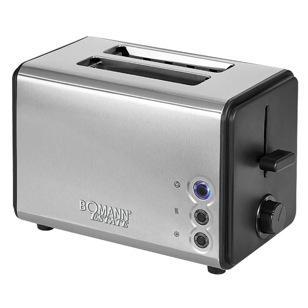 Bomann TA 1371 CB 2-Scheiben Toaster 850 W Schwarz, Edelstahl