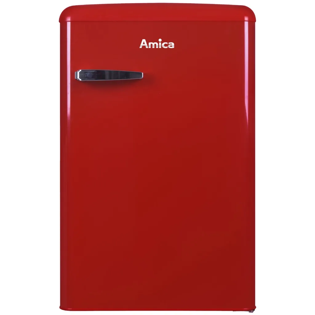 Amica KS 15610 R Kühlschrank mit Gefrierfach im Retrodesign rot