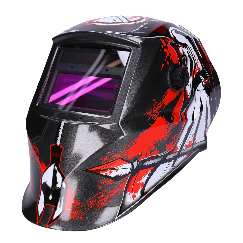 TP Automatik Solar Schweißhelm mit UV-Schutz, auto Verdunkelung, Feuerhemmend, schnelle Schaltzeiten- Warrior (1630-A)