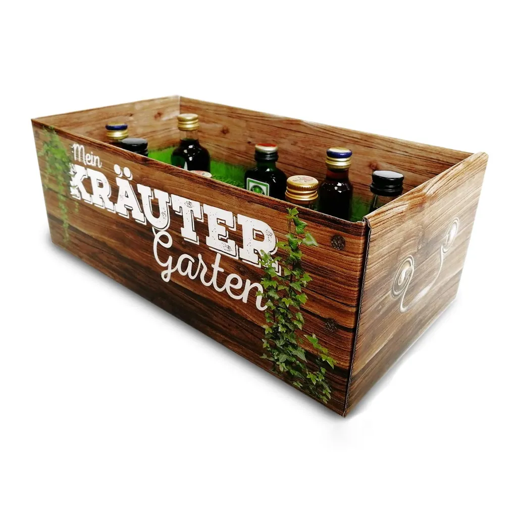Männer-Kräutergarten witziges Geschenkset 8x Kräuter-Likör 8 x 0,02 L