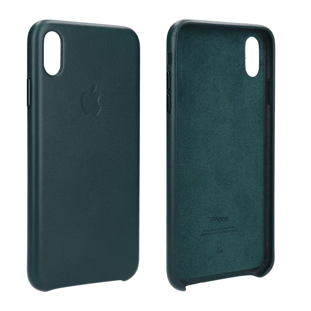 Apple Leder Case für iPhone Xs Max Waldgrün