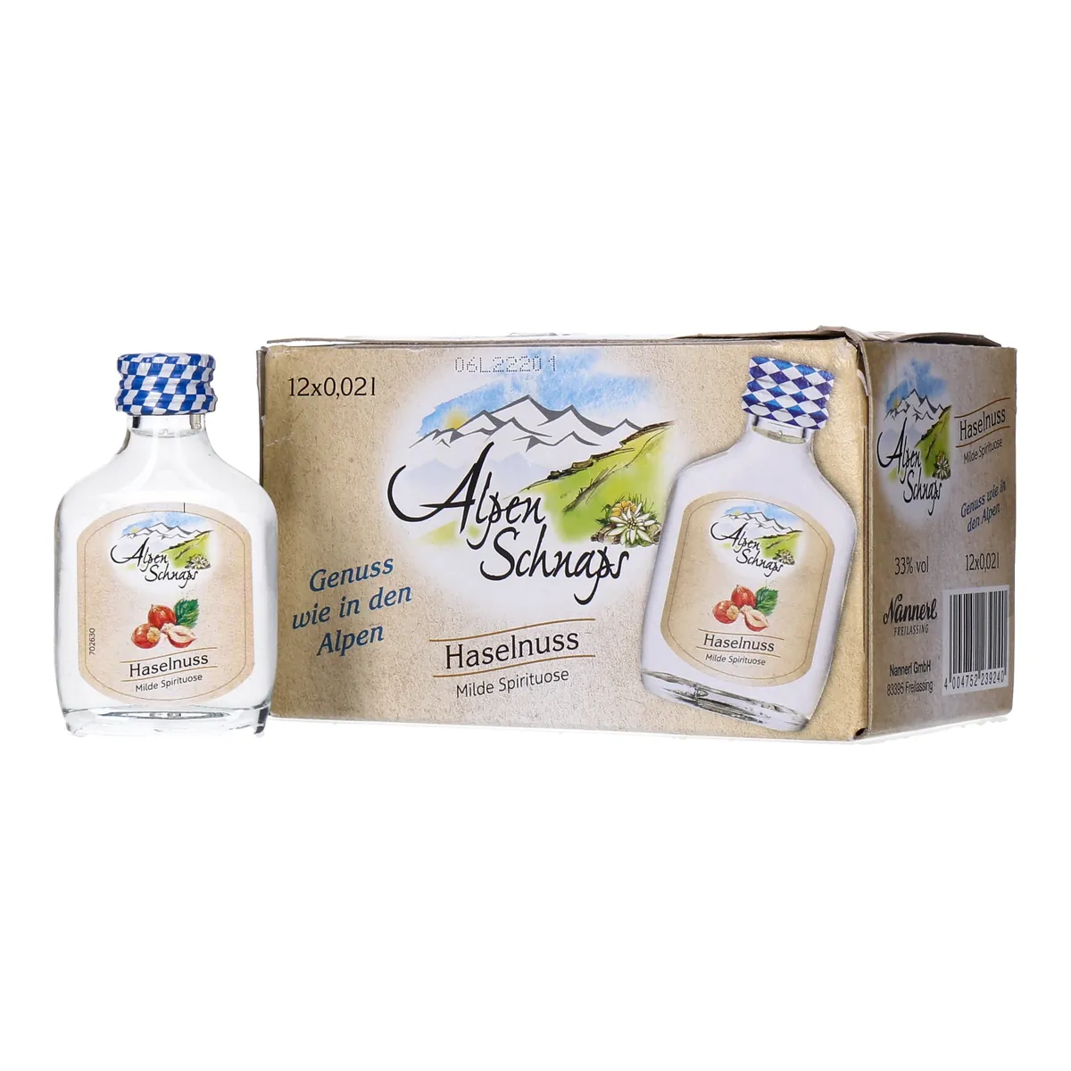 Steinbeisser Alpenschnaps Haselnuss 12 x 0,02 L