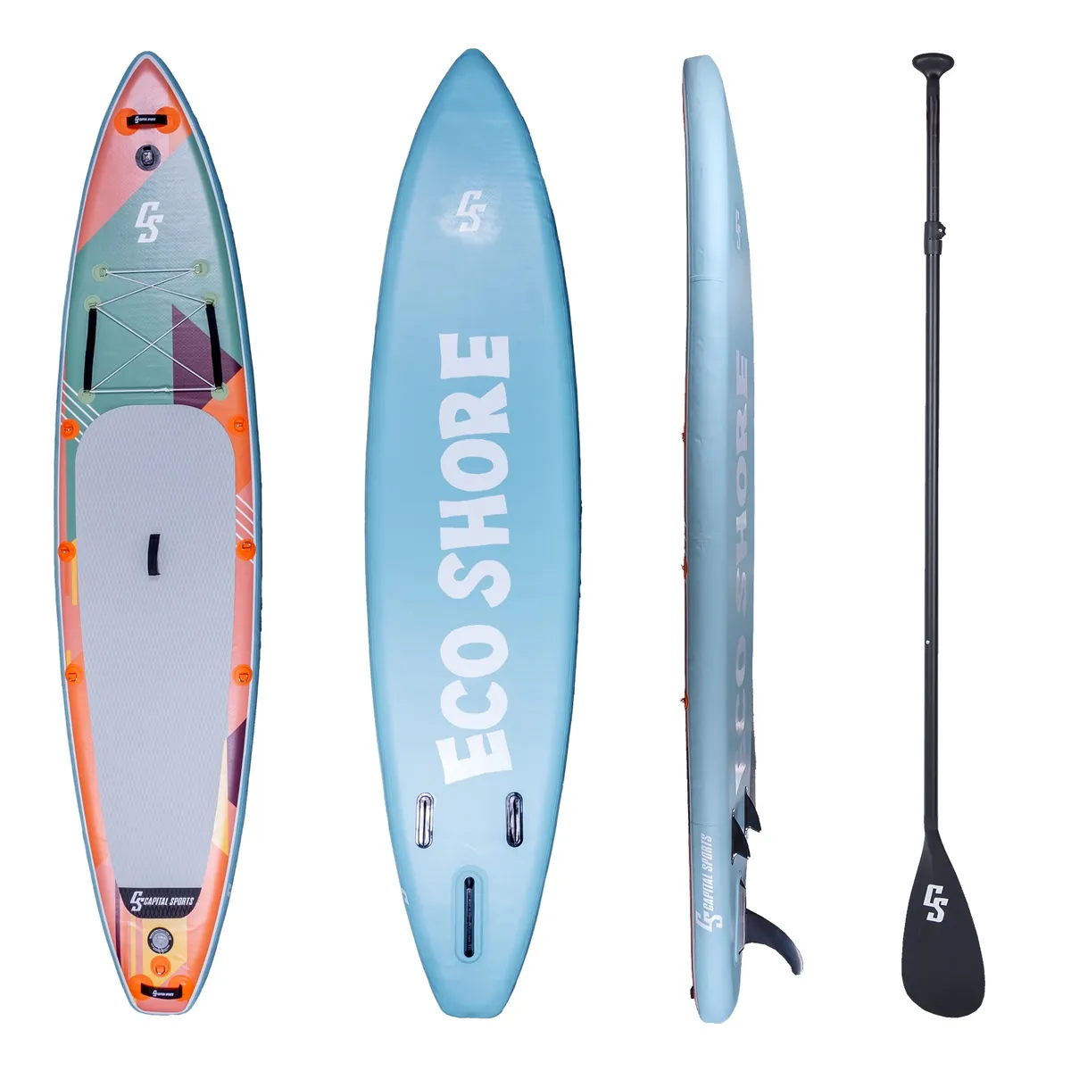 Kipu Allrounder 365 aufblasbares Paddelboard 365 x 82 x 15 cm SUP-Board-Set in orange