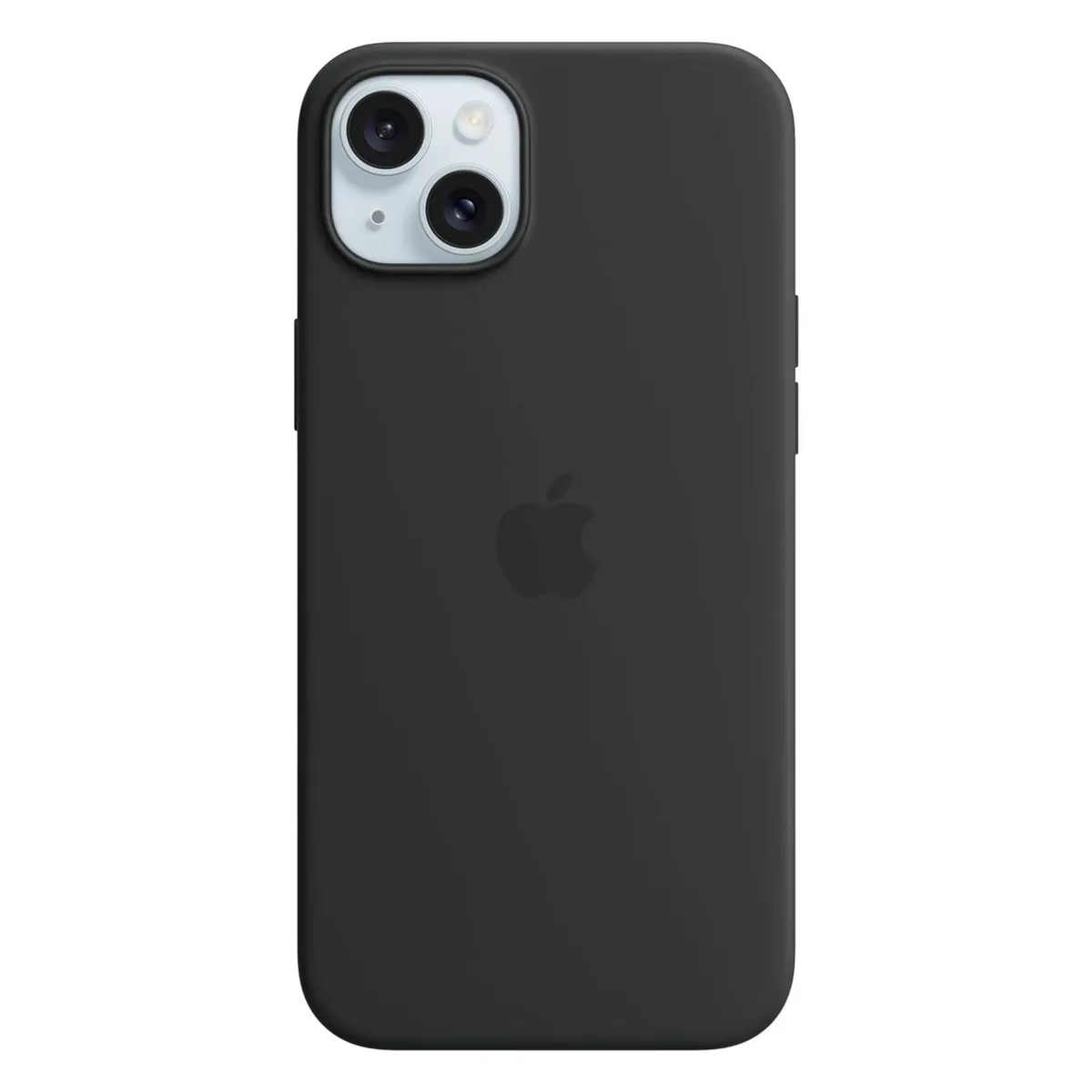 Apple Silikon Case mit MagSafe für iPhone 15 Plus Schwarz