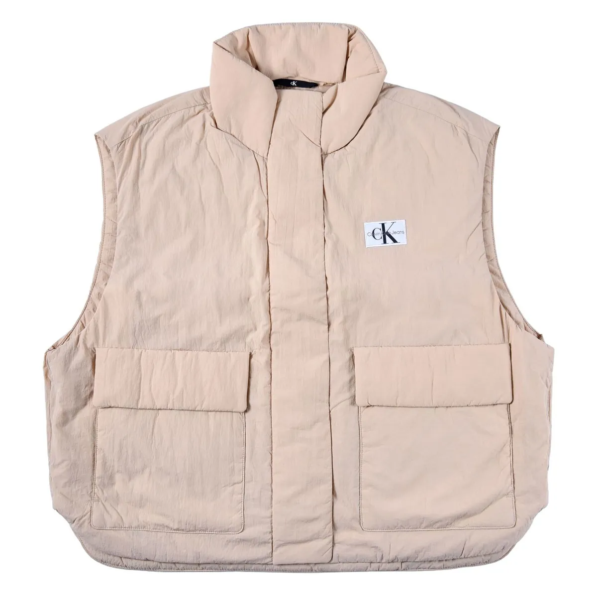 Calvin Klein Relaxed Padded Nylon Weste warm sand Damen XS