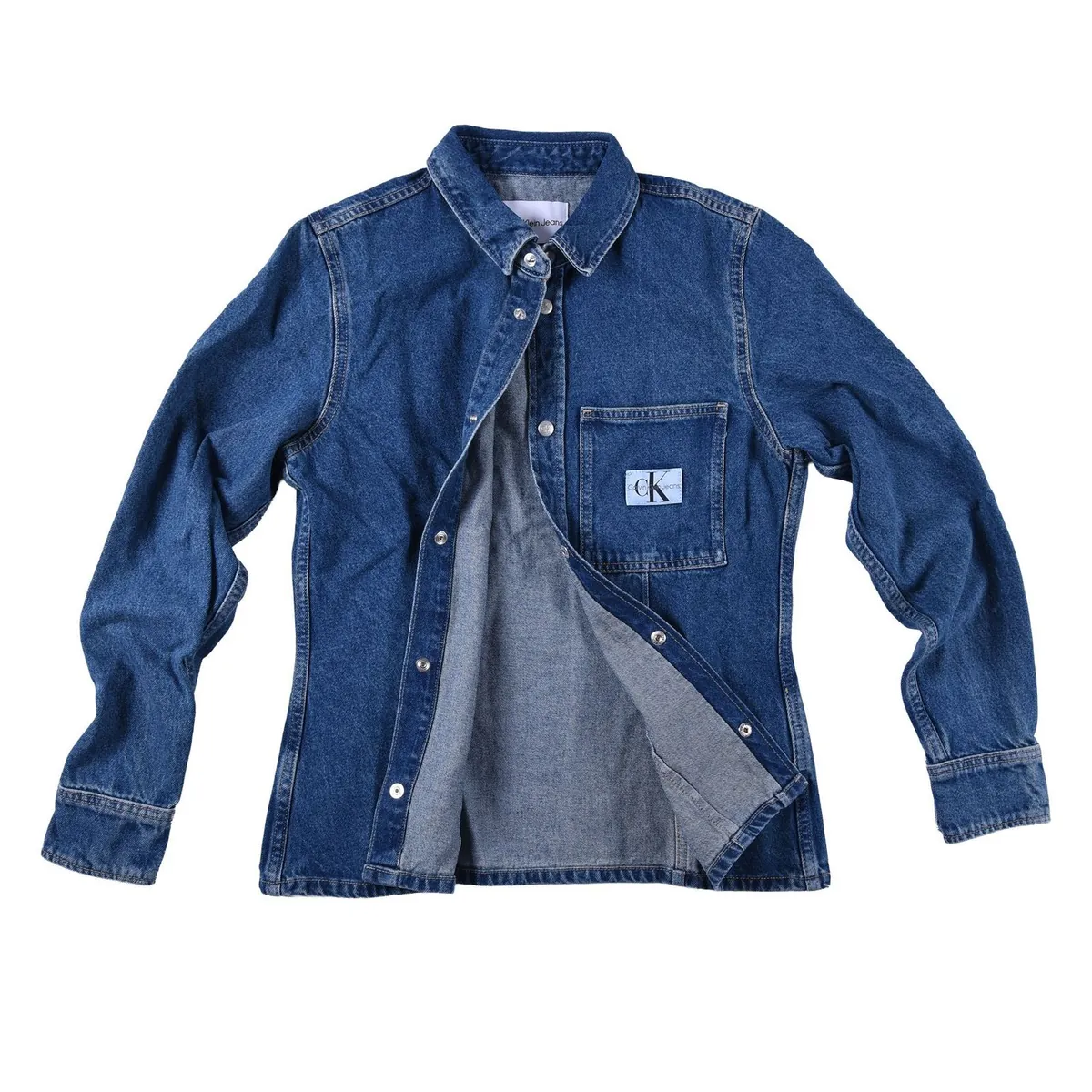 Calvin Klein Jeansbluse mit Brusttasche jeansblau Damen M