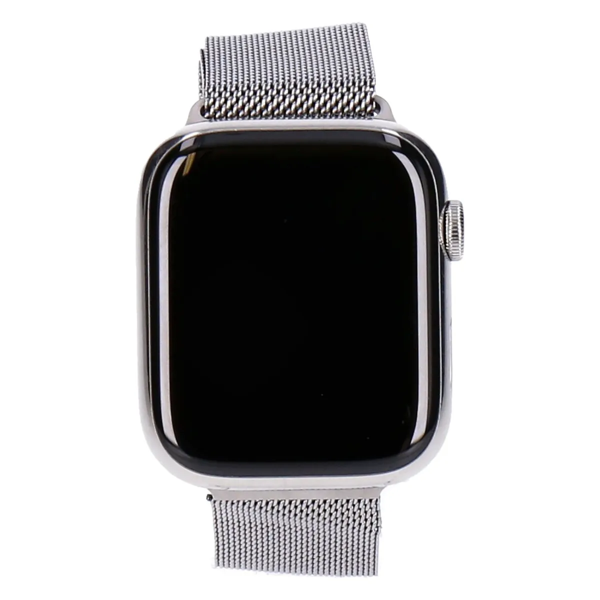 Apple Watch Series 7 45mm GPS + 4G Silber Edelstahlgehäuse mit Milanaise Armband Silber