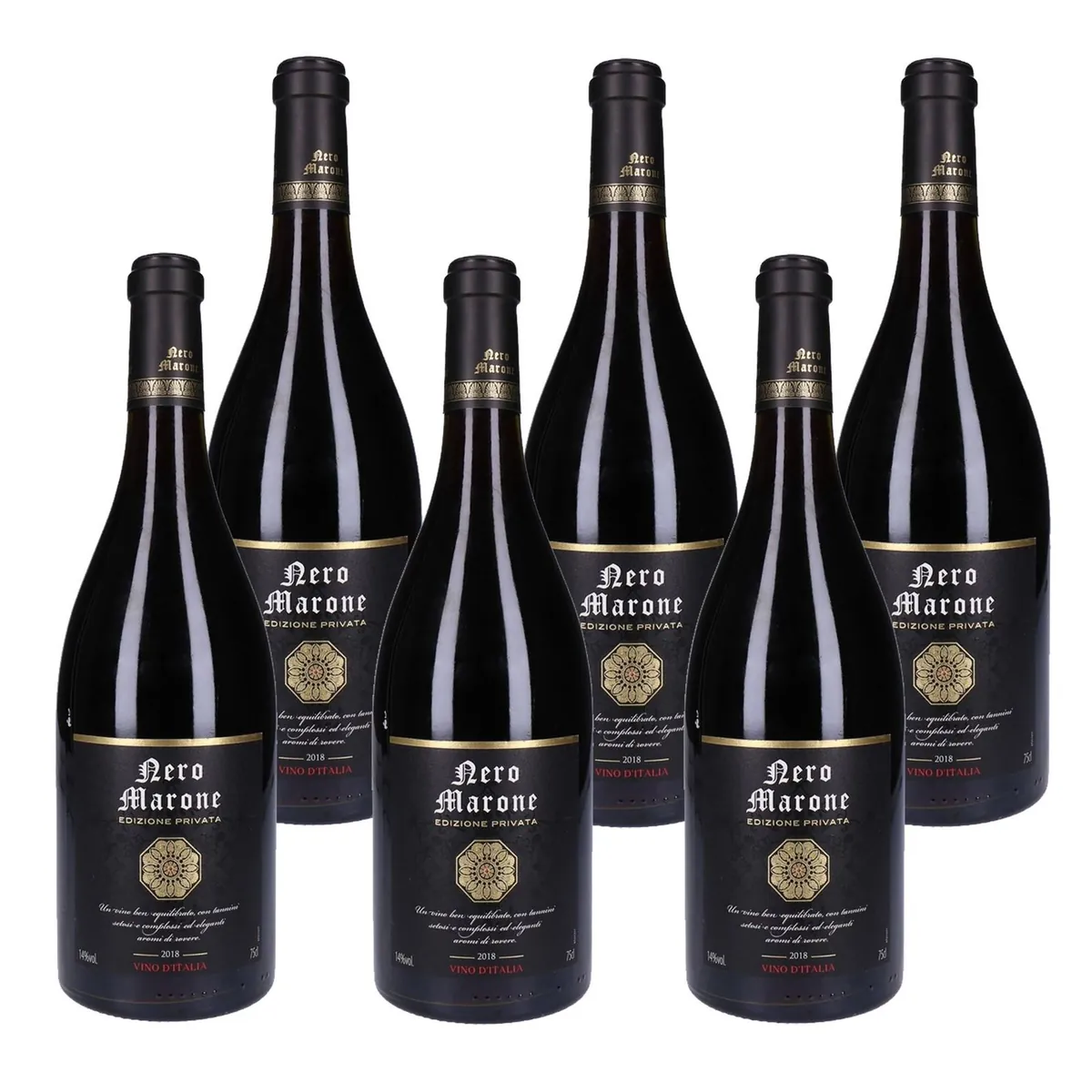 Nero Marone Rouge Italien Rotwein 6 x 0,75 L