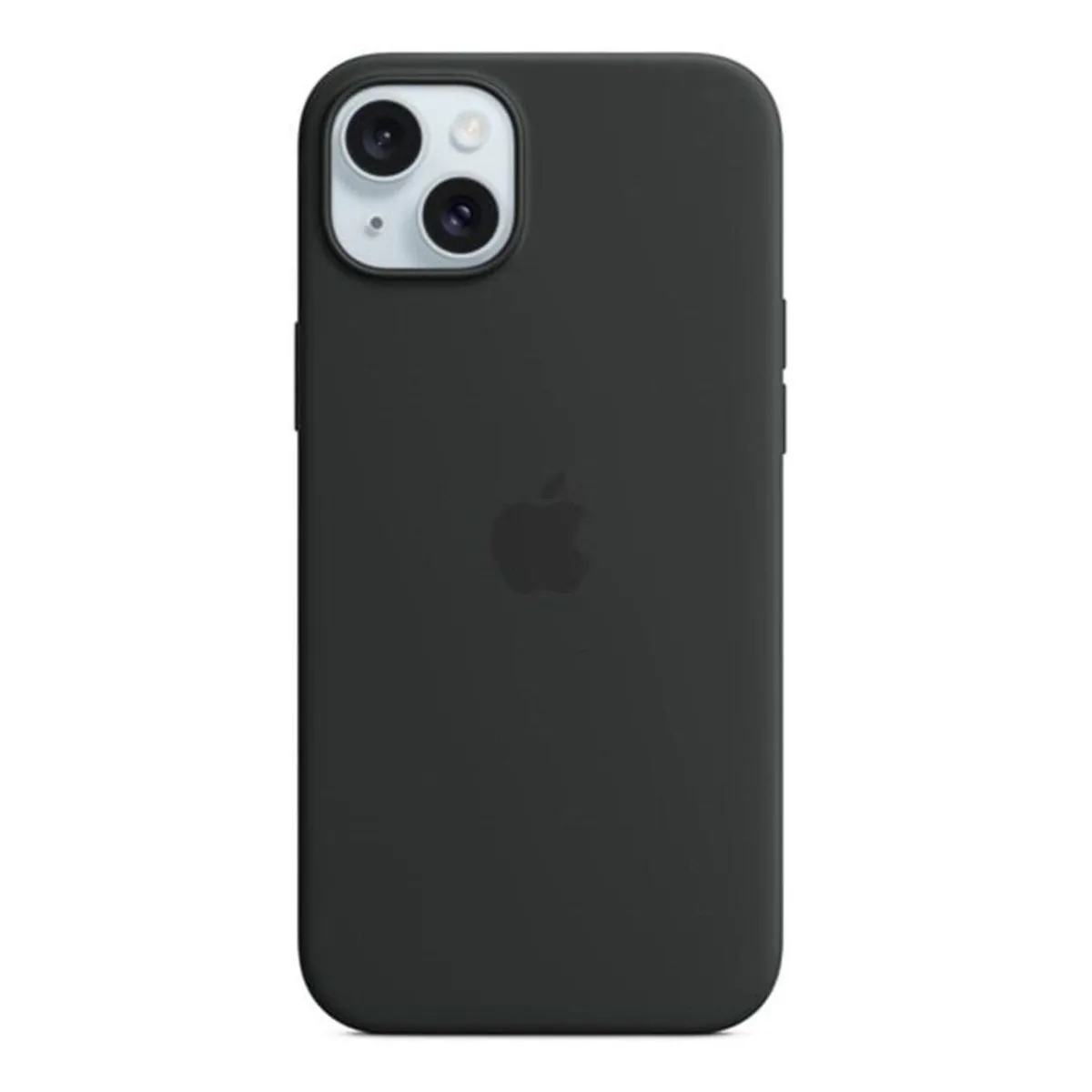 Apple Silikon Case mit MagSafe für iPhone 15 Plus Schwarz