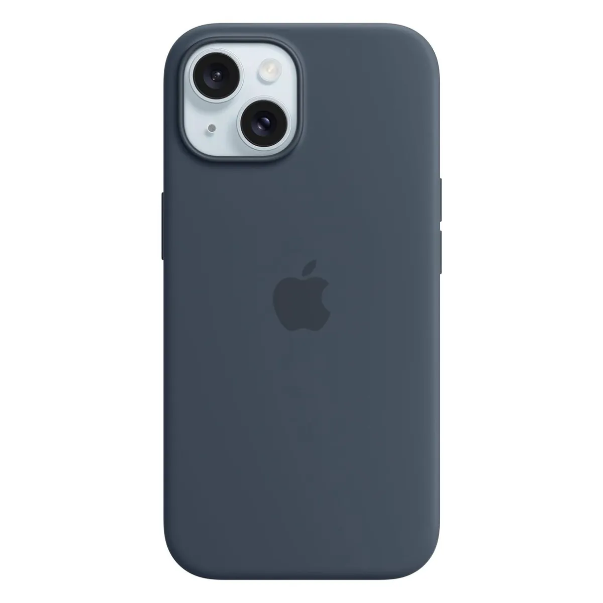 Apple Silikon Case mit MagSafe in iPhone 15 Plus Sturmblau