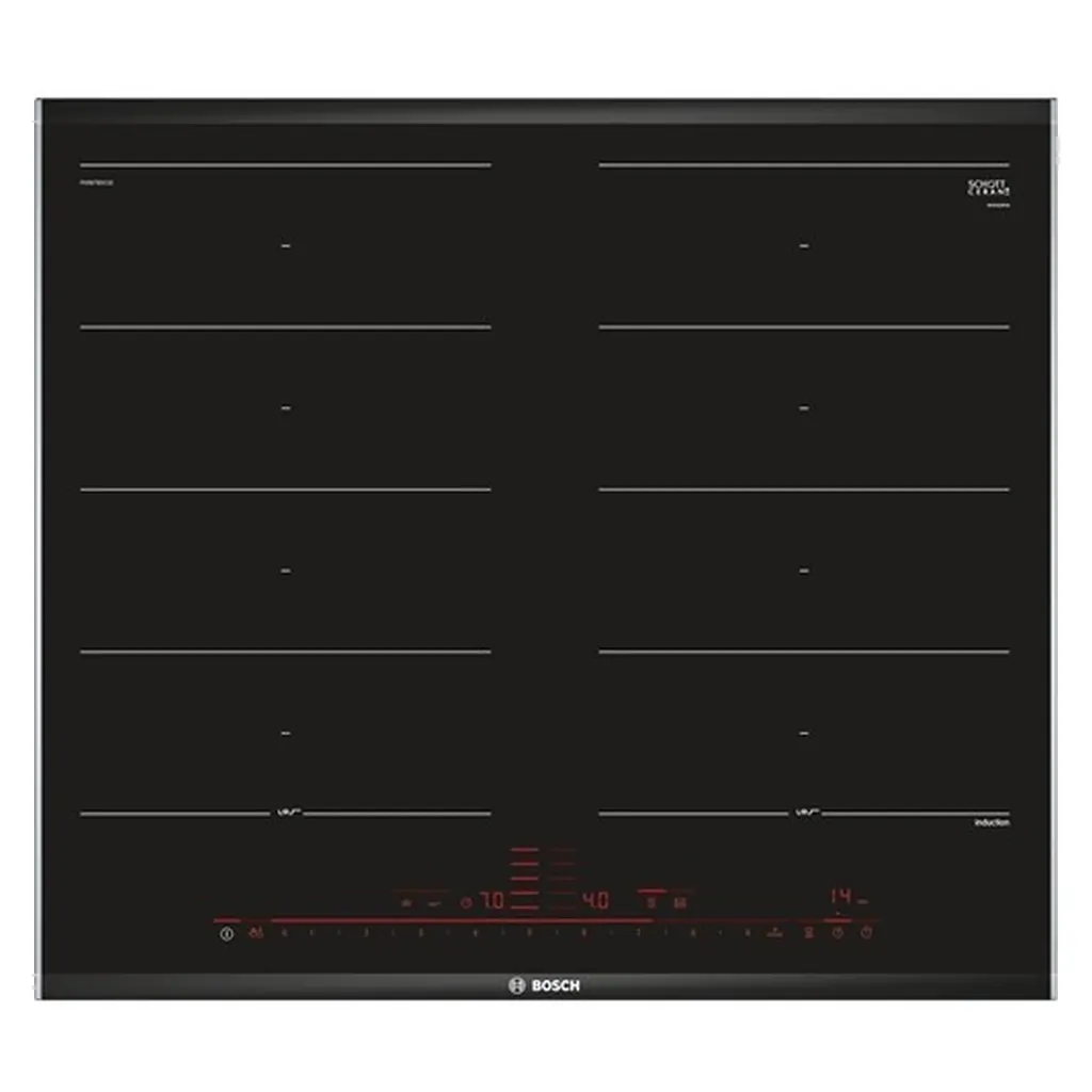 Bosch Serie 8 PXX675DC1E Induktionskochfeld Integriert 4 Zonen Schwarz, Edelstahl