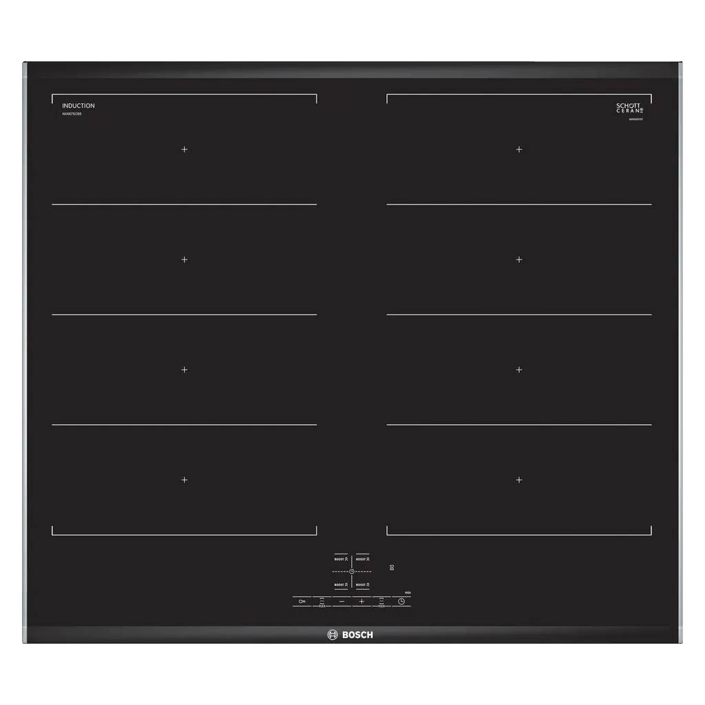 Bosch Serie 4 NXX675CB5E Kochfeld Schwarz Integriert 60 cm Zonen-Induktionskochfeld 4