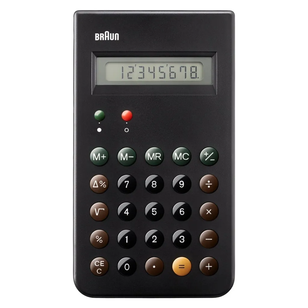 Braun BNE001BK Taschenrechner Tasche Einfacher Taschenrechner Schwarz