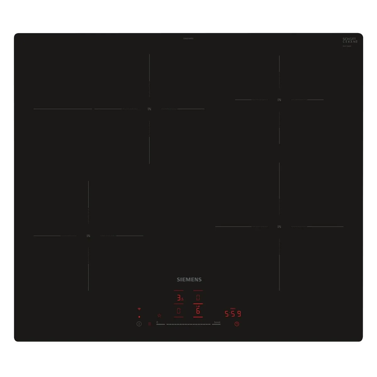 Siemens iQ300 EH601HFB1E Induktionskochfeld Integriert 60 cm Schwarz