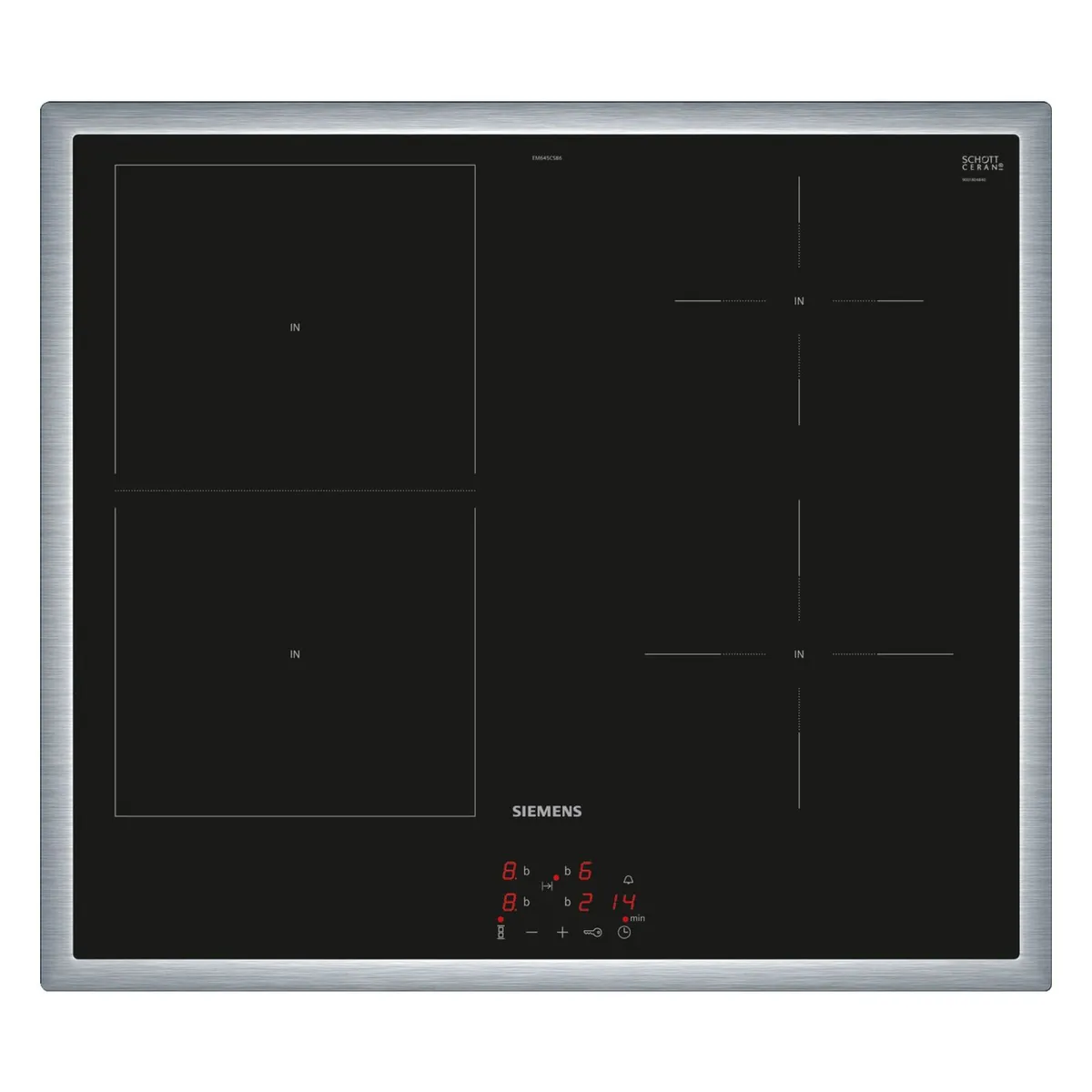 Siemens iQ500 EM645CSB6E Integriert 60 cm Zonen-Induktionskochfeld 4 Zone(n)