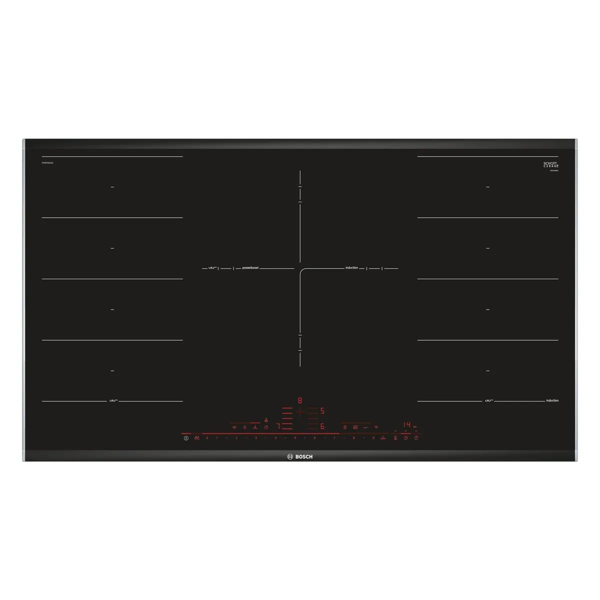 Bosch Serie 8 PXV975DV1E Induktionskochfeld Integriert 5 Zonen 90 cm Schwarz