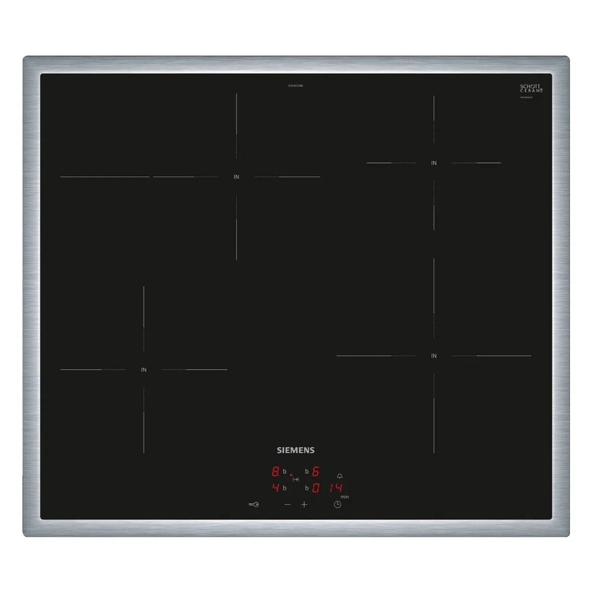 Siemens iQ300 EI645CFB6E Induktionskochfeld Integriert 60 cm 4 Zonen Schwarz
