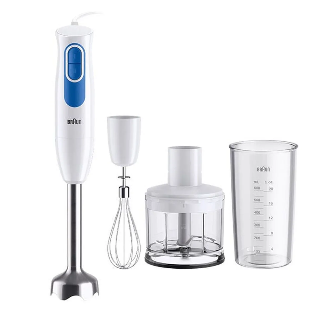 Braun MultiQuick 2 MQ20236MWH 0,5 l Pürierstab 600 W Blau, Weiß