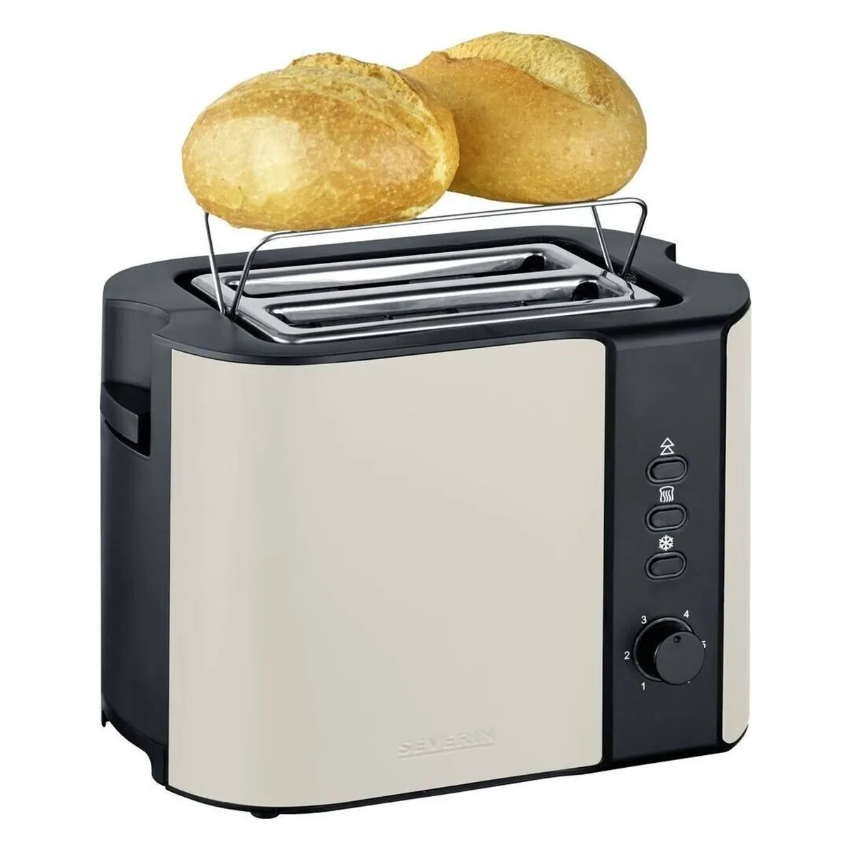 Severin AT 9576 Toaster 2 Scheibe(n) 800 W Beige, Schwarz