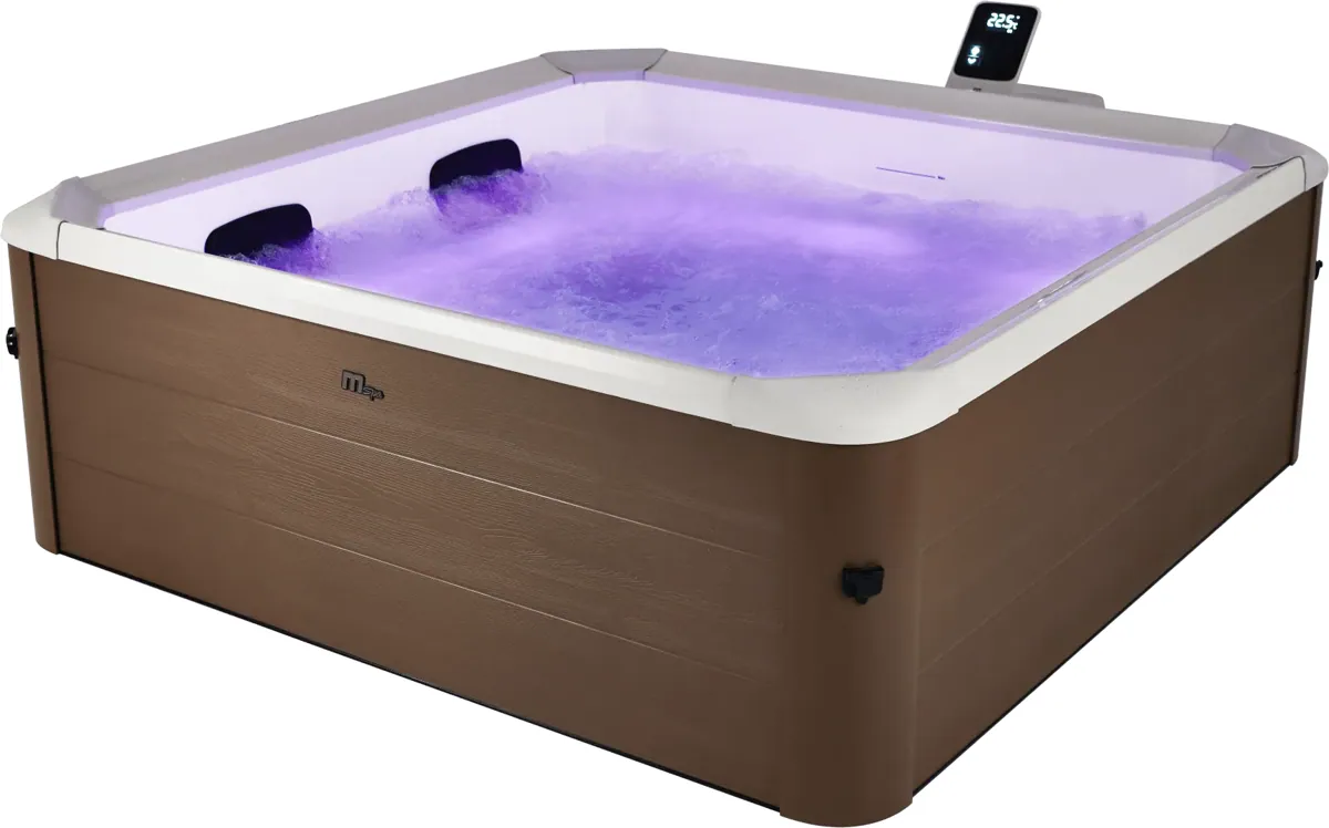 Purehaven Whirlpool OSLO AMBER AERO PLUS- Aufblasbarer Whirlpool für 6 Personen, 140 Massagedüsen, LED, PTC-Heizung, App-Steuerung