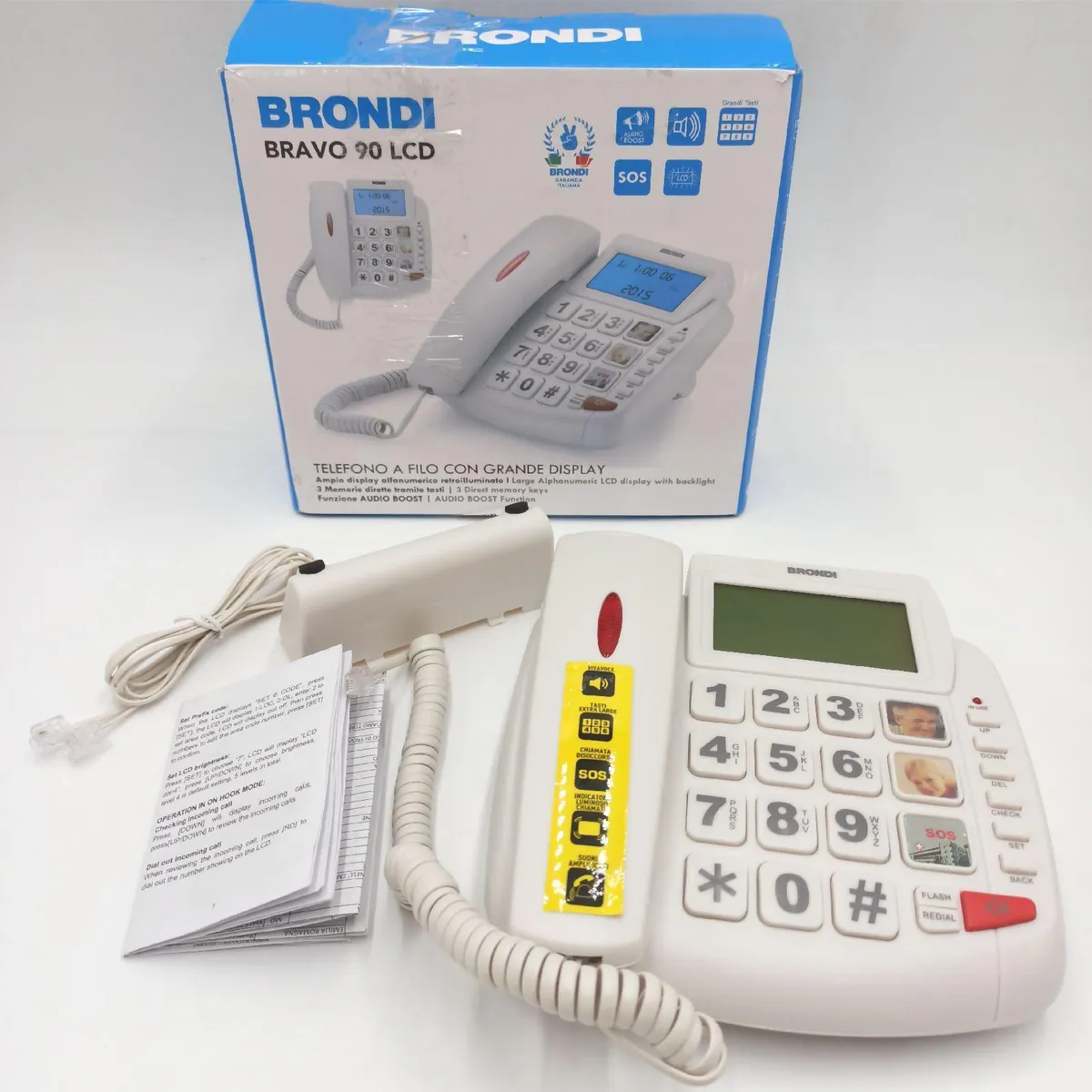 Brondi Telefon Kompakttelefon Telefonzubehör Bravo 90 LCD Integration praktisch leicht