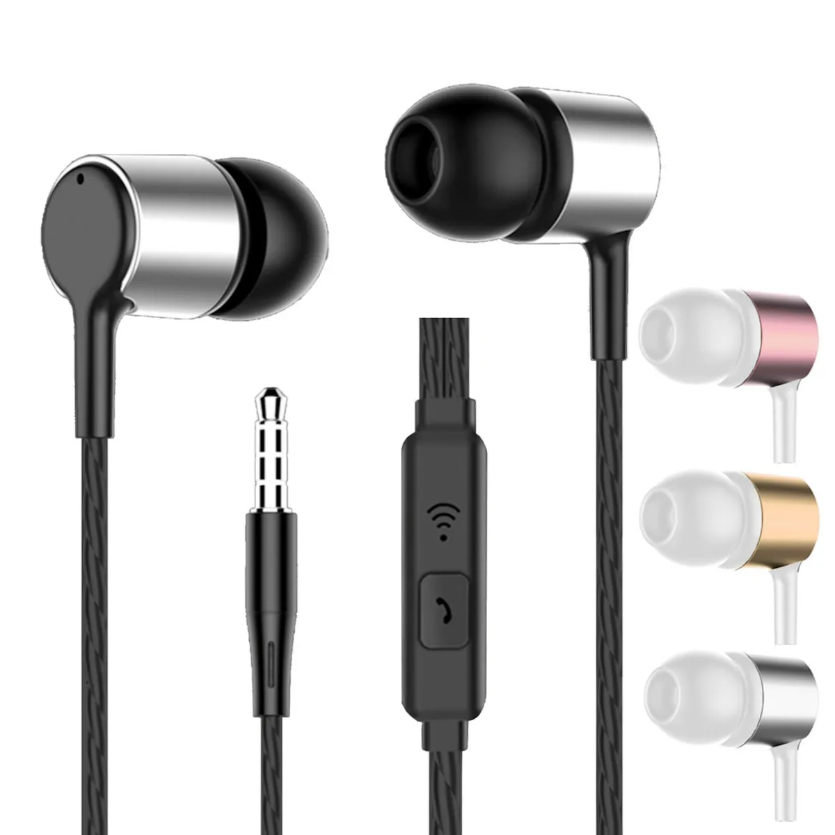 Super Bass In-Ear Kopfhörer Ohrhörer S24 Headset Earphone Headphone + PU-Tasche