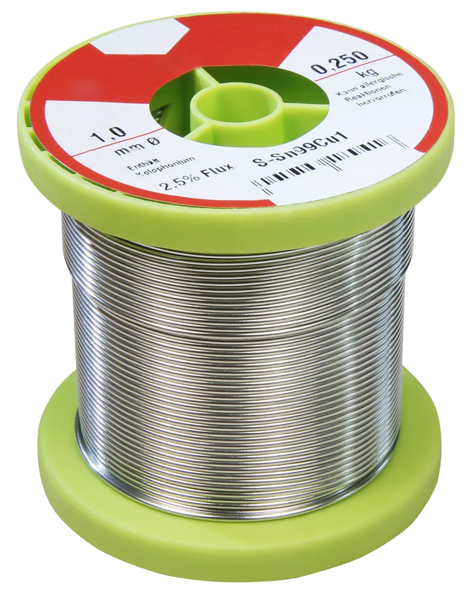 Lötzinn bleifrei 1mm/250g Sn99/CU1
