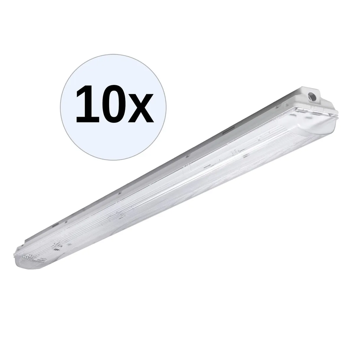 PRACHT LUNA-N T8 Feuchtraumleuchte 2x58W EVG IP66 10 Stk.