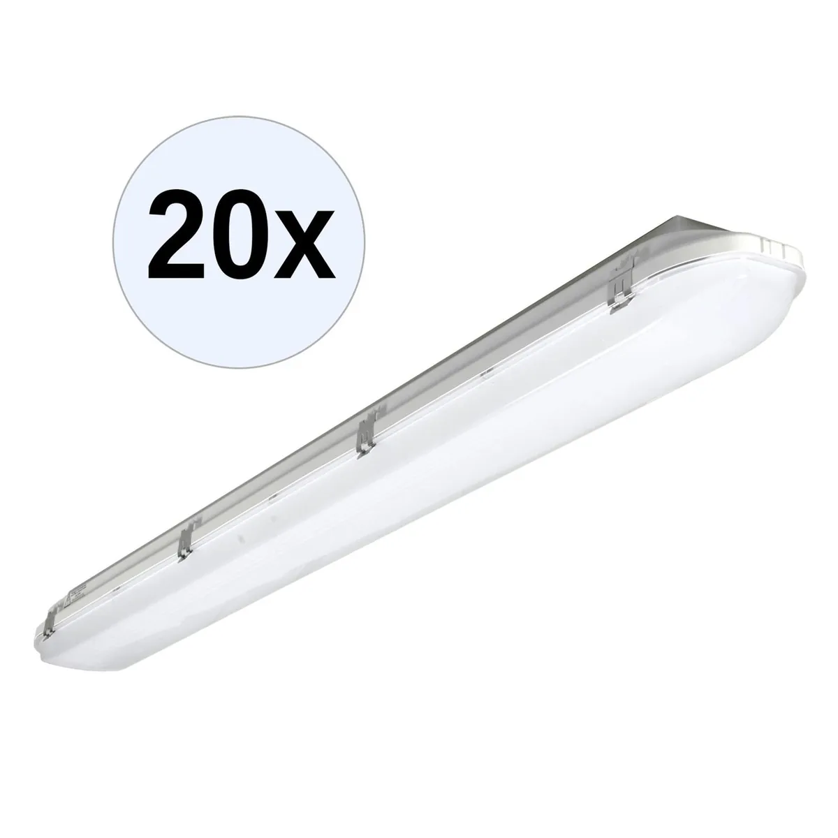 PRACHT LUNA-N LED 2 Feuchtraumleuchte 1,5m PM 1x27W, 4200lm, 4000K in weiß 20 Stk.