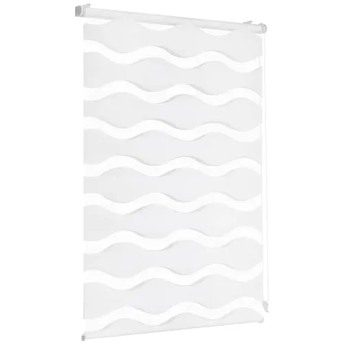 Sekey Doppelrollo Fensterdekoration Doppelrollo 75 Klemmfix ohne Bohren Licht