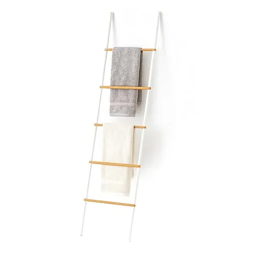 Relaxdays Handtuchhalter Bambus Badaccessoires HBT 164 x 45 x Stabil