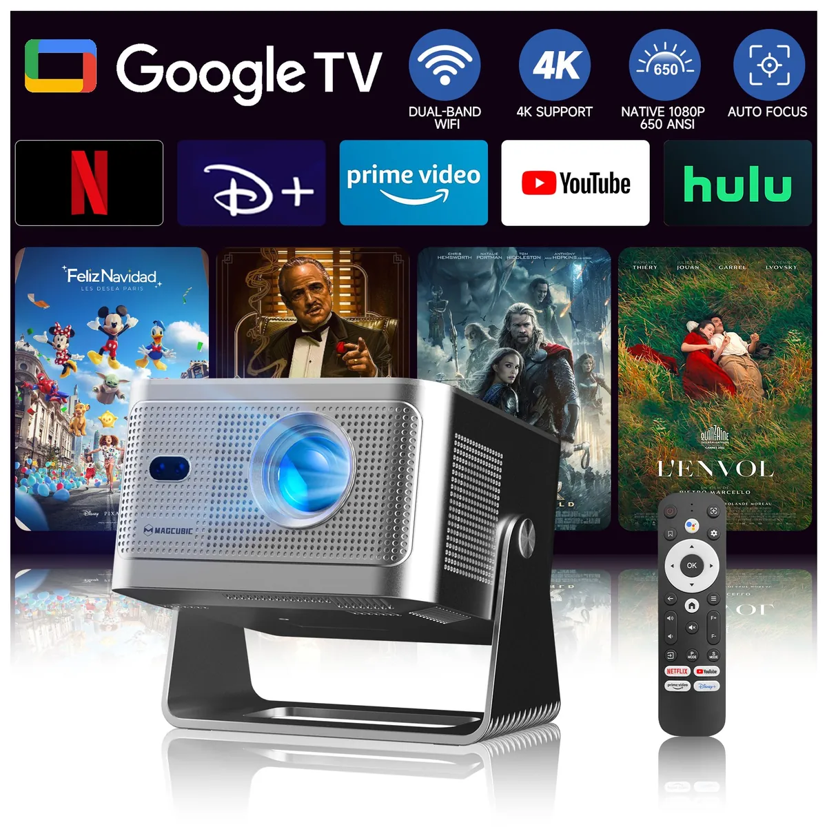 Magcubic HY350 Google TV Full-HD-Beamer
