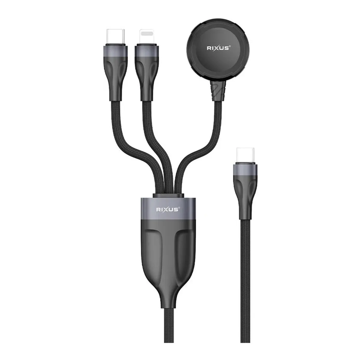 3-in-1 Lade-Kabel für Smartphone & Smartwatch 1,2m