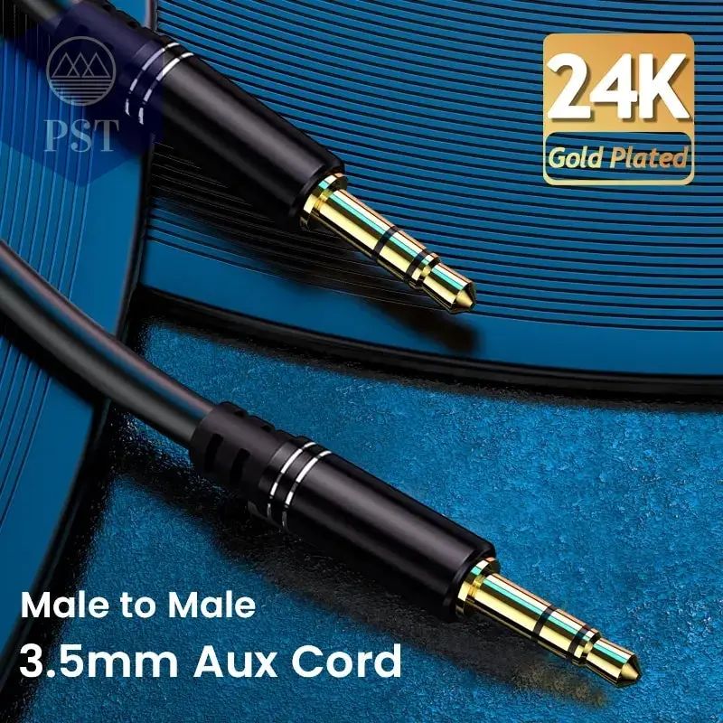 3.5mm Audio Cable Aux Cable Audio Input Adapter Male to Male AUX Cord Compatible with Car Stereos Speaker Headphones