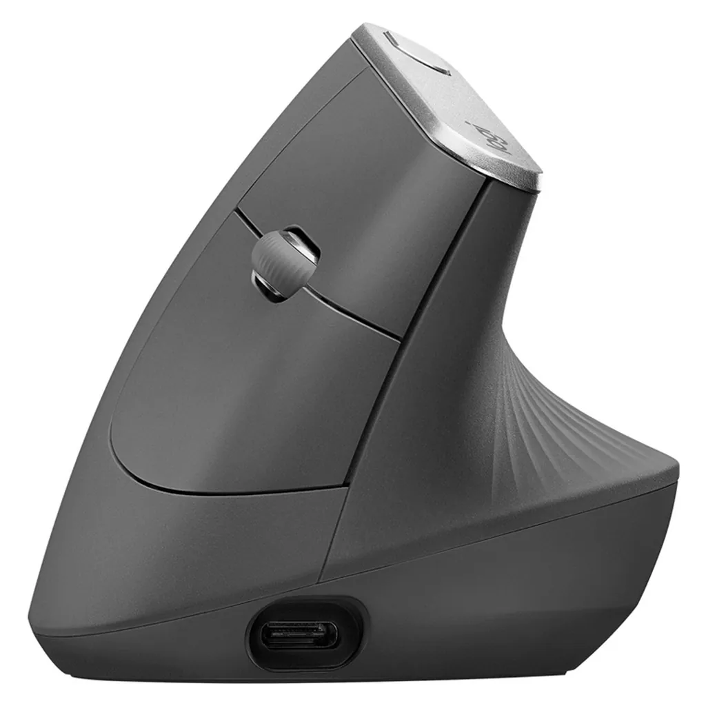 Logitech MX Vertical ergonomische Funkmaus schwarz (bis 1600 DPI, kabellos, rechtshänder)