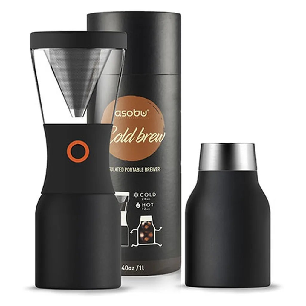 Asobu Cold Brew Kaffeezubereiter Kaltbrüh-Kaffeemaschine Schwarz