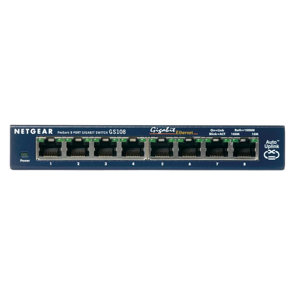 NETGEAR ProSafe 8-Port Gigabit Desktop Switch Unmanaged Gigabit Ethernet (10/100/1000) Blau