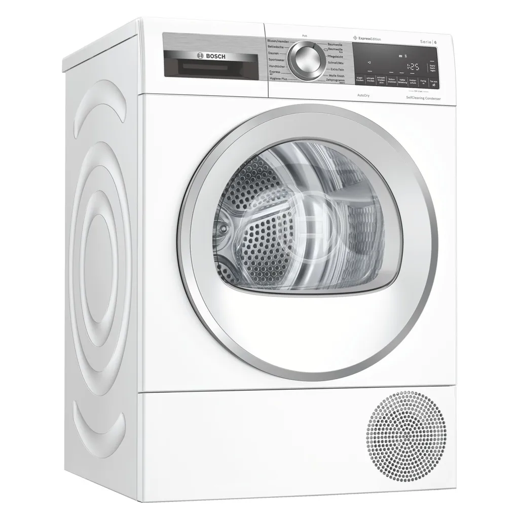 Bosch Serie 6 WQG235DH0 Wärmepumpentrockner Frontlader freistehend mit 8 kg in weiß A+++