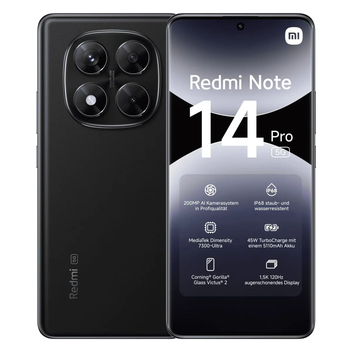 Xiaomi Redmi Note 14 Pro 5G Dual-SIM 256GB Midnight Black