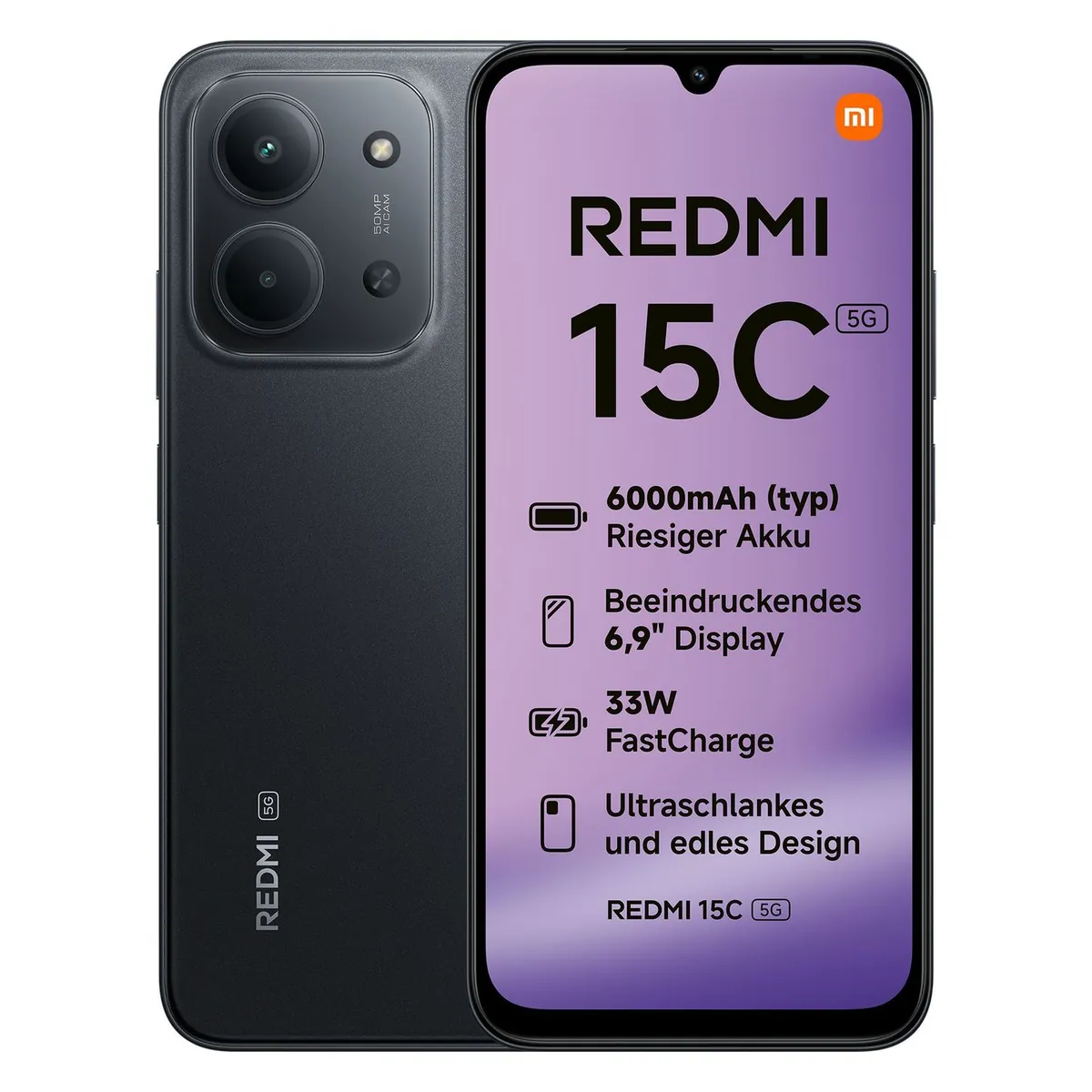 Xiaomi Redmi 15C 5G Dual-SIM 128GB Midnight Black