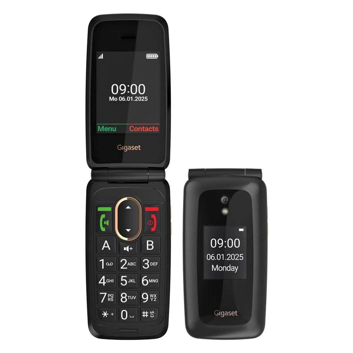 Gigaset GL795 7,11 cm (2.8) 142 g Schwarz Seniorentelefon