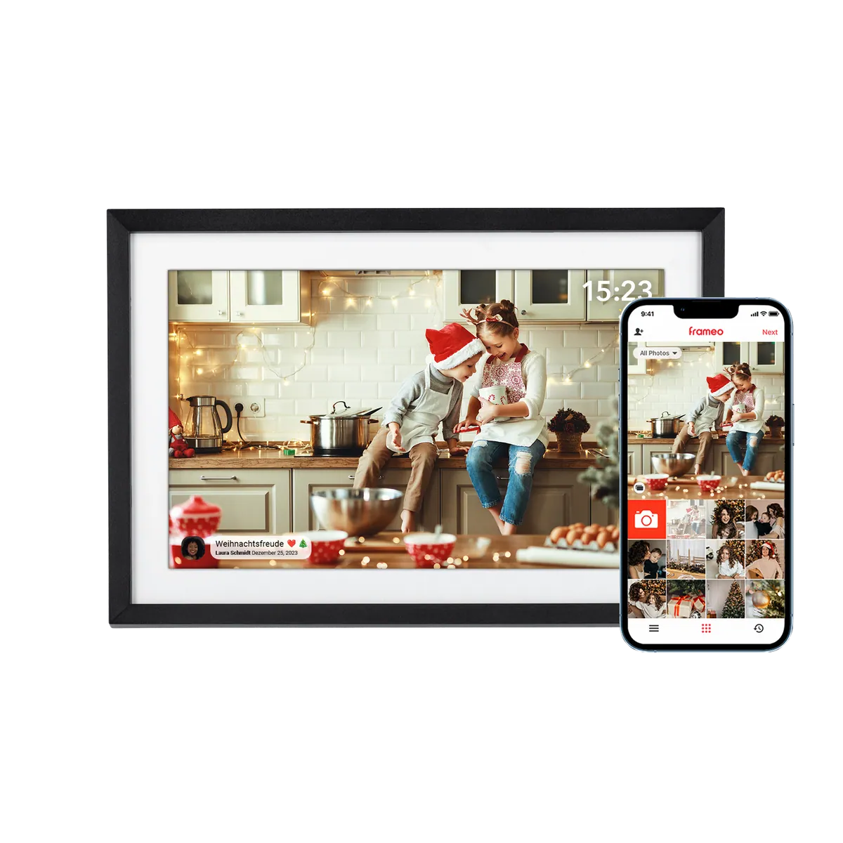Smarter Bilderrahmen | 10,1" Diagonale | WiFi | Frameo App | Modell 107