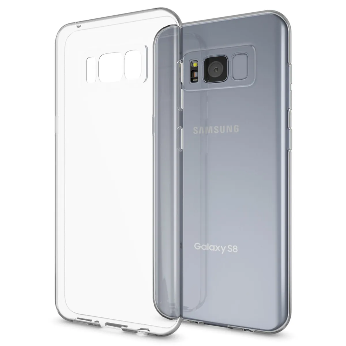 NALIA Transparente Silikonhülle für Samsung Galaxy S8 – Anti-Gelb & Rutschfest – GLAZE (Handyhülle Kristallklar, Schlank & Stoßfest) – Marke aus Berlin