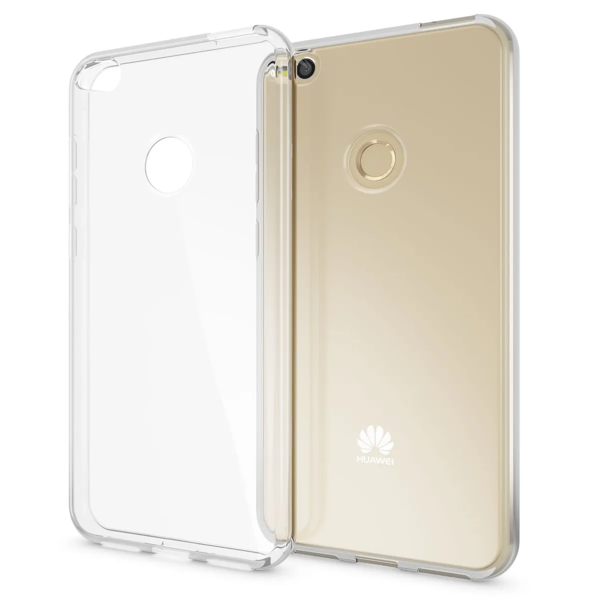 NALIA Transparente Silikonhülle für Huawei P8 Lite (2017) – Anti-Gelb & Rutschfest – GLAZE (Handyhülle Kristallklar, Schlank & Stoßfest) – Marke aus Berlin