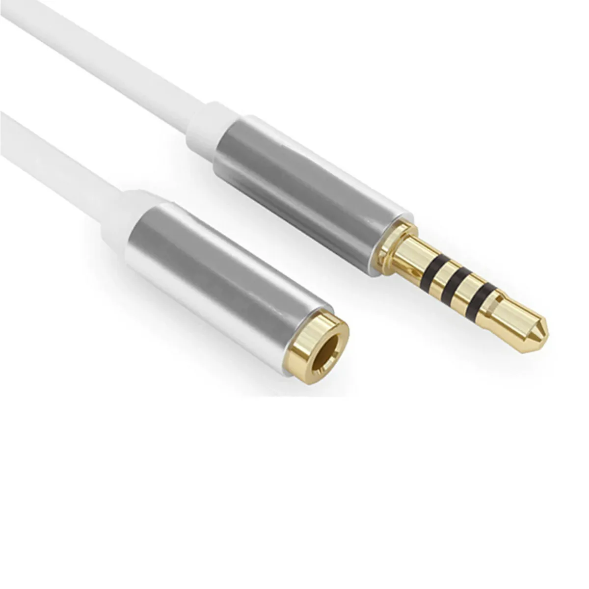 2m Audio Stereo Kopfhörer Headset Verlängerung 4-polig 3,5mm Stecker > Buchse W